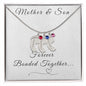 Bonded Together / Engraved Baby Feet With Birthstone
