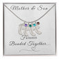 Bonded Together / Engraved Baby Feet With Birthstone