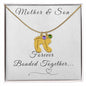 Bonded Together / Engraved Baby Feet With Birthstone