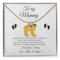 To My Mommy / Engraved Baby Feet With Birthstone
