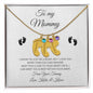 To My Mommy / Engraved Baby Feet With Birthstone