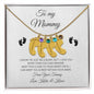 To My Mommy / Engraved Baby Feet With Birthstone