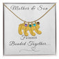 Bonded Together / Engraved Baby Feet With Birthstone