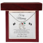 To My Mommy / Engraved Baby Feet With Birthstone