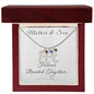 Bonded Together / Engraved Baby Feet With Birthstone