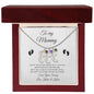 To My Mommy / Engraved Baby Feet With Birthstone