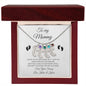 To My Mommy / Engraved Baby Feet With Birthstone