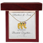 Bonded Together / Engraved Baby Feet With Birthstone