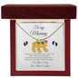 To My Mommy / Engraved Baby Feet With Birthstone