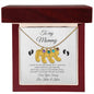 To My Mommy / Engraved Baby Feet With Birthstone