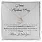 Happy Mother's Day / Poem / Delicate Heart Necklace
