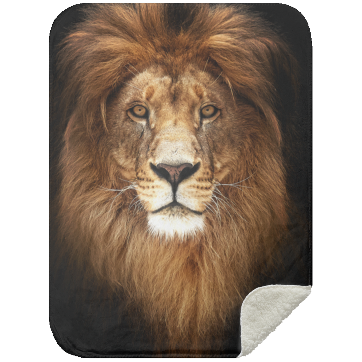 PREMIUM LION HEAD BLANKET