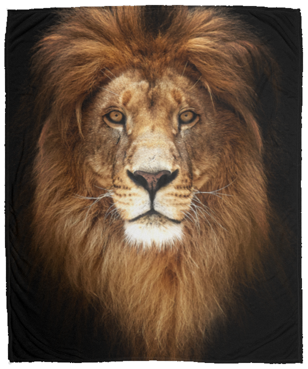 PREMIUM LION HEAD BLANKET