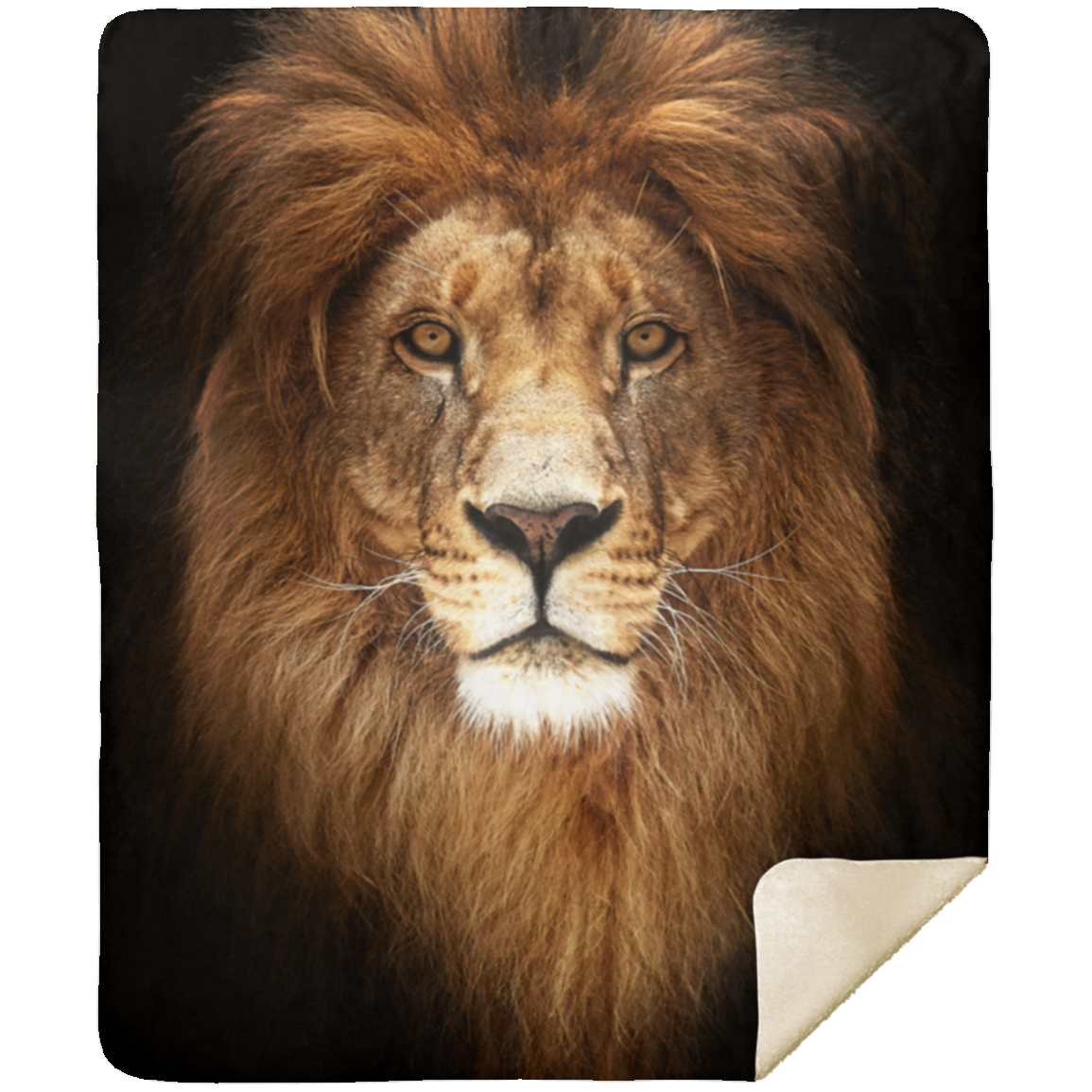 PREMIUM LION HEAD BLANKET