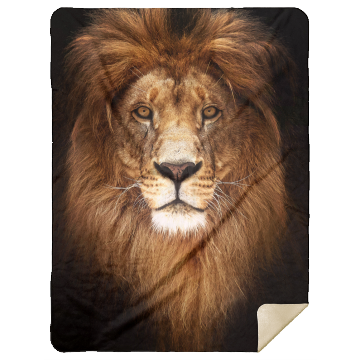 PREMIUM LION HEAD BLANKET