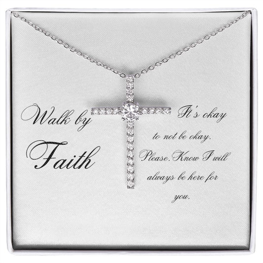 It's Okay to not be okay / Cross Necklace