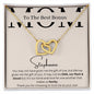 To My Bonus Mom / Interlocking Heart Necklace