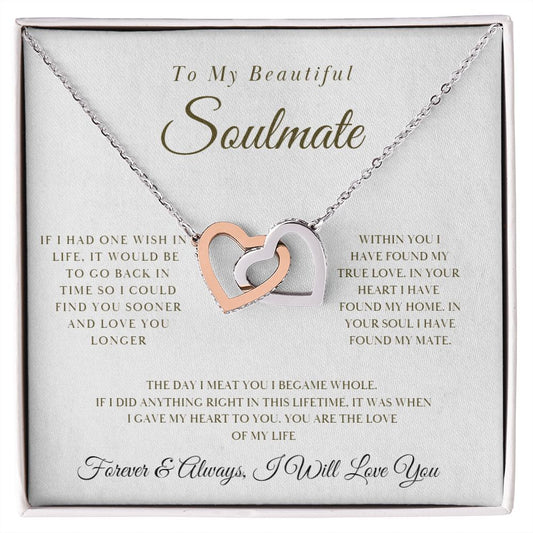 My Beautiful Soulmate / Interlocking Hearts Necklace