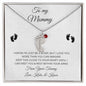 To My Mommy / Engrave Baby Feet With Birthstone