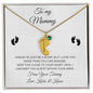 To My Mommy / Engrave Baby Feet With Birthstone