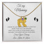 To My Mommy / Engrave Baby Feet With Birthstone