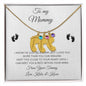 To My Mommy / Engrave Baby Feet With Birthstone