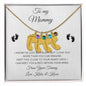 To My Mommy / Engrave Baby Feet With Birthstone