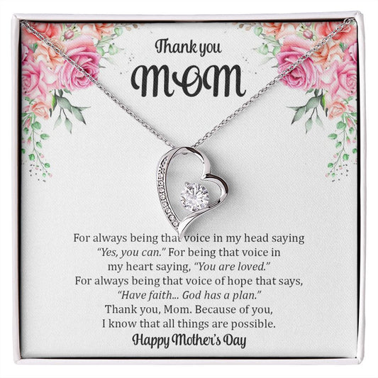 My Mom| Thank you - Forever Love Necklace